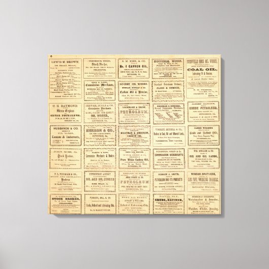 Toile Diverses publicités pétrolières (Recto)