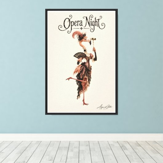 Toile Divin flamant rose (Insitu (Plancher de Bois))