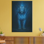 Toile Divine Blue Lightning White Tiger – Celestial Stor (Insitu(Salon))