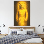Toile Divine Golden Tiger Guardian – Sacred Humanoid Spi (Insitu(Chambre))