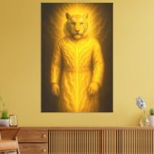 Toile Divine Golden Tiger Guardian – Sacred Humanoid Spi (Insitu(Salon))