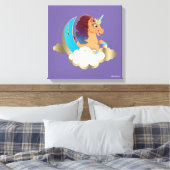 Toile Divine la licorne | Lune et nuages (Insitu(Chambre))