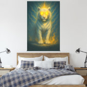 Toile Divine Light-Eyed White Tiger | ManJiangHong Fine (Insitu(Chambre))
