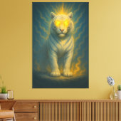 Toile Divine Light-Eyed White Tiger | ManJiangHong Fine (Insitu(Salon))