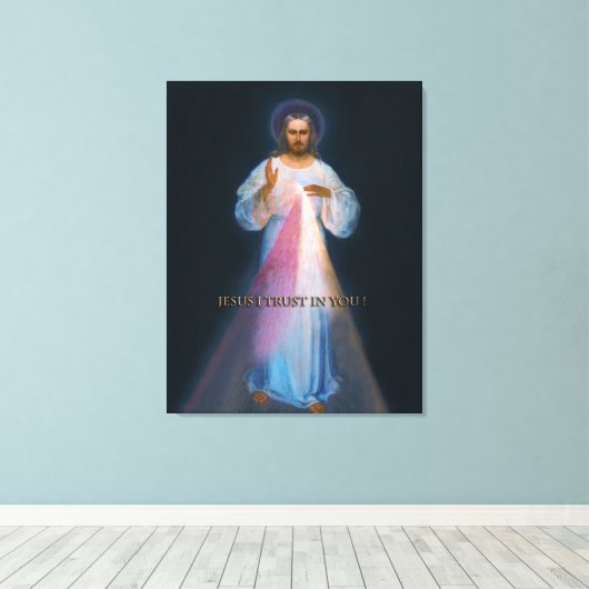 Toile Divine Mercy Image Vilnius Originale (Insitu (Plancher de Bois))