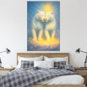 Toile Divine Twin White Tigers – Sacred Love & Celestial (Insitu(Chambre))