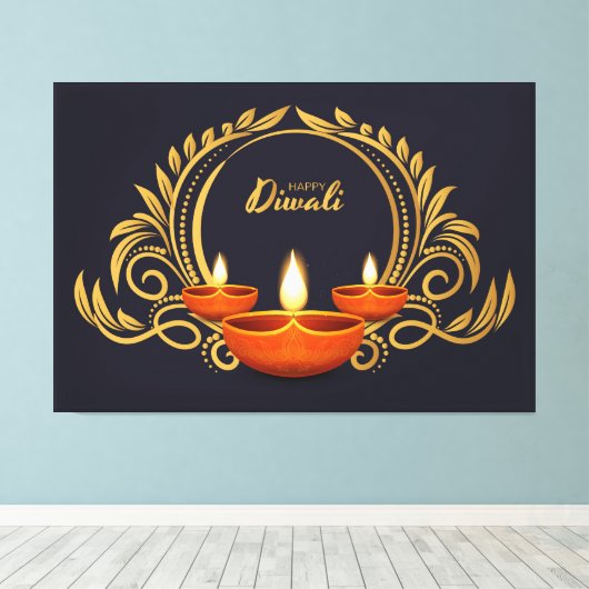 Toile Diwali (Insitu (Plancher de Bois))