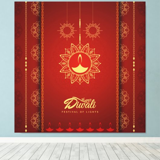Toile Diwali (Insitu (Plancher de Bois))