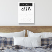 Toile Dix choses qui ne nécessitent aucun talent (Insitu(Chambre))