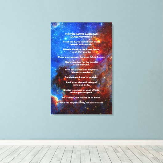 Toile Dix commandements amérindiens (Insitu (Plancher de Bois))