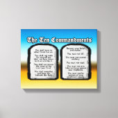 Toile Dix Commandements de la Sainte Bible, Loi de Dieu (Recto)