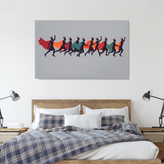 Toile Dix Seigneurs Un Stencil De Découpe À Leaping 2 (Insitu(Chambre))
