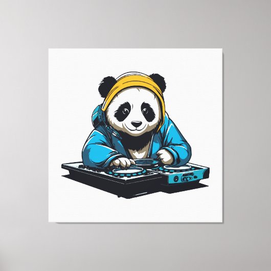 Toile DJ Kawaii Panda (Recto)