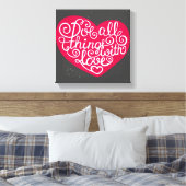 Toile Do All Things With Love Red (Insitu(Chambre))