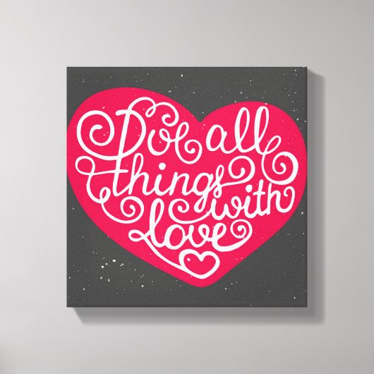 Toile Do All Things With Love Red (Recto)
