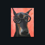 Toile Doberman avec lunettes<br><div class="desc">Animaux</div>