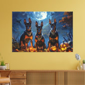 Toile Doberman Halloween Éffrayant (Insitu(Salon))