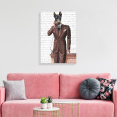 Toile Doberman sur téléphone (Insitu(Salon))