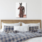 Toile Doberman sur téléphone (Insitu(Chambre))