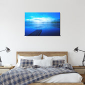 Toile Dock on calm misty lake, Californie (Insitu(Chambre))
