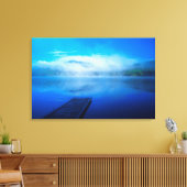 Toile Dock on calm misty lake, Californie (Insitu(Salon))