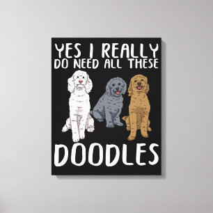 Toile Dog Doodle Maman Cadeaux Papa Labradoodle Doodle