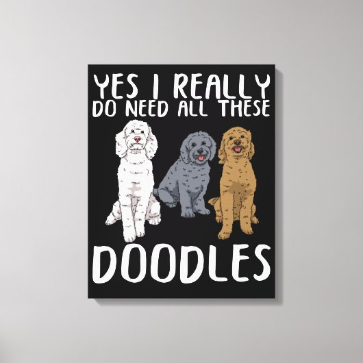 Toile Dog Doodle Maman Cadeaux Papa Labradoodle Doodle (Recto)
