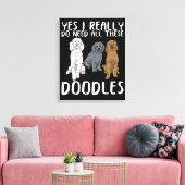 Toile Dog Doodle Maman Cadeaux Papa Labradoodle Doodle (Insitu(Salon))
