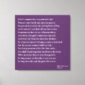 Toile Dois-je te comparer à un jour d'été ? sonnet 18 (Recto)