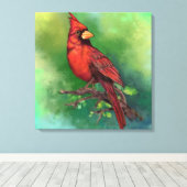 Toile d'oiseaux du Cardinal rouge du Nord Imprimer (Insitu (Plancher de Bois))