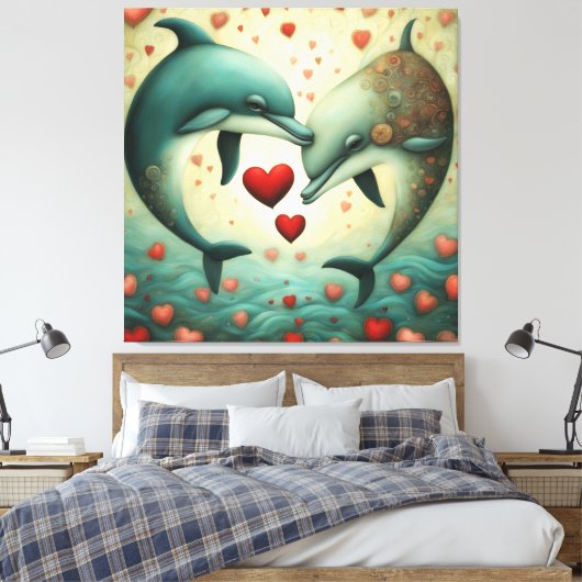 Toile Dolphin Love 2 (Insitu(Chambre))