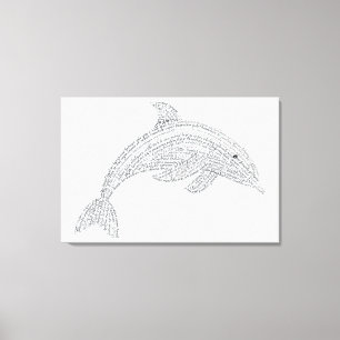 Toile Dolphin Monde Imprimer