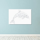 Toile Dolphin Monde Imprimer (Insitu (Plancher de Bois))