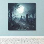 Toile Domaine de la mort : Un cimetière Éffrayant (Insitu (Plancher de Bois))