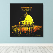Toile Dôme du Rocher : Jérusalem "Al-Quds" (Insitu (Plancher de Bois))