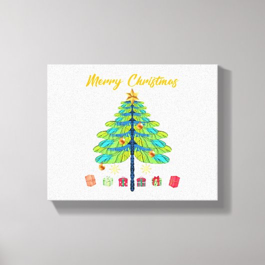 Toile Don d'arbre de Noël de libellule (Recto)