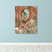 Toile Don Quichotte en vert et Brown (Insitu (Plancher de Bois))