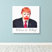 Toile Donald Trump - Clown en chef (Insitu (Plancher de Bois))