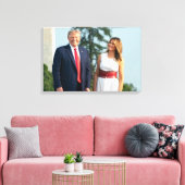 Toile Donald Trump & Melania 4 juillet 2020 (Insitu(Salon))