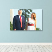 Toile Donald Trump & Melania 4 juillet 2020 (Insitu (Plancher de Bois))