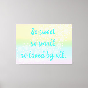 Toile Donc Doux, Si Petit Arc En Ciel Bébé Mur Art
