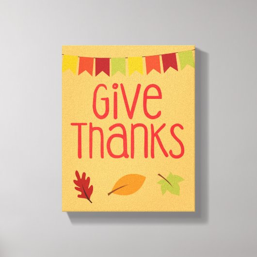 Toile Donnez Merci Thanksgiving Canvas Print (Recto)