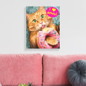 Toile Donut mangeur de chats (Insitu(Salon))