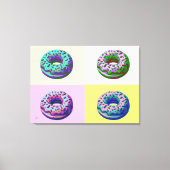Toile Donuts Retro Style Pop Art  (Recto)