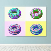Toile Donuts Retro Style Pop Art  (Insitu (Plancher de Bois))