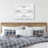 Toile Doodle Carré de fleurs 6 (Insitu(Chambre))