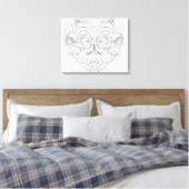 Toile Doodle Coeur Abstrait 6 (Insitu(Chambre))