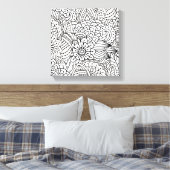 Toile Doodle de conception de fleurs 6 (Insitu(Chambre))
