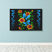 Toile Doodle de fleurs (Insitu (Plancher de Bois))