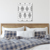 Toile Doodle de Hamsa tiré par la main indienne 6 (Insitu(Chambre))
